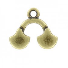 Cymbal ™ DQ metal ending Karavos II for Ginko beads - Antique bronze